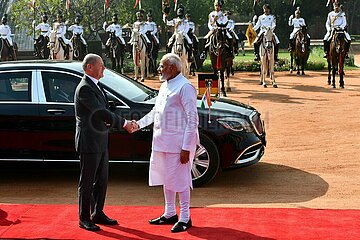 Indien-New Delhi-PM-German Kanzler