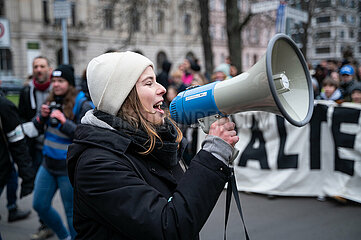 Berlin  Deutschland  Globaler Klimastreik von Fridays for Future mit der Klimaschutz-Aktivistin Luisa Neubauer