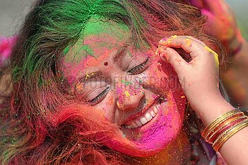 Indien-Trapura-Agartala-Holi-Feier