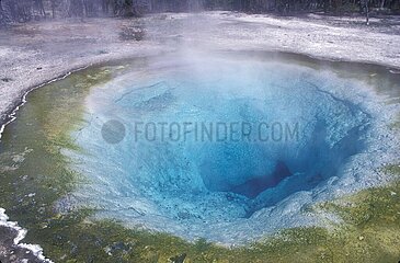 United States. Wyoming. Morning Glory Pool in the Yellowstone national park