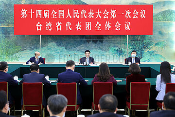 (Zwei Sitzungen) China-Wang Huning-NPC-Deliberation (CN)