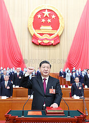 (Zwei Sitzungen) China-Beijing-Xi Jinping-Präsident-CMC-Vorsitzender (CN)