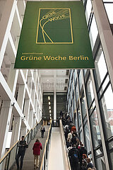 Berlin  Deutschland  Treppenaufgang im Eingang Sued der Messe Berlin waehrend der Internationalen Gruenen Woche
