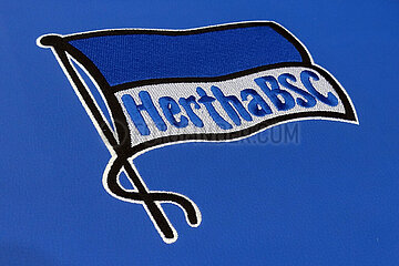 Berlin  Deutschland  gesticktes Logo des Fussballvereins Hertha BSC