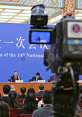 (Zwei Sitzungen) China-Beijing-Premier-Press-Konferenz (CN)