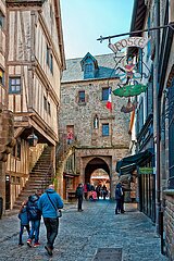 France. Normandy. Manche (50) The Mont-Saint-Michel  listed as a UNESCO World Heritage Site