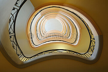 France. Alpes-Maritimes (06). Cannes. Hotel Martinez. The staircase