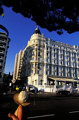 France. Alpes Maritimes (06) French Riviera  Cannes  Carlton Intercontinental Palace on Croisette boulvard