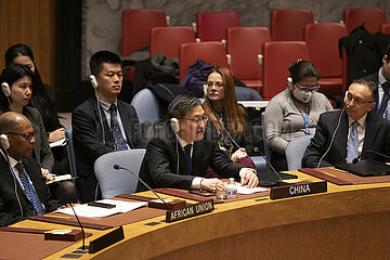 UN-AFRICA-PEACE AND SECURITY-OPEN DEBATE-CHINESE ENVOY