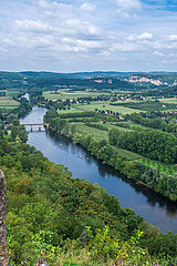 France. Dordogne (24) Black Perigord. Dordogne Valley. Belvedere of the Barre de Domme