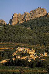 France. Vaucluse (84) Provence region. Gigondas village in the Dentelles of Montmirail