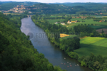 France  Dordogne  river Dordogne seen from Domme