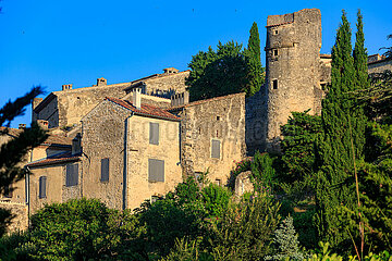 FRANCE. DROME (26) LE POET LAVAL  19th century PERCHED VILLAGE LABELED AS ONE OF THE MOST BEAUTIFUL VILLAGES IN FRANCE