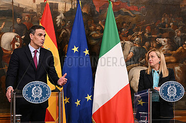 Italien-Rome-PM-Spain-PM-Press-Konferenz