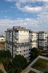 Tuerkei  Antalya - Blick vom Balkon einer bewachte Wohnsiedlung im Stadtteil Konyaalti