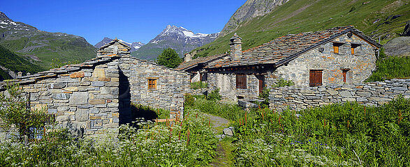 FRANCE  SAVOY ( 73 )  BONNEVAL SUR ARC  THE VILLAGE OF ECOT IN VALLEY OF MAURIENNE