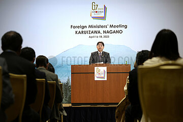 Japan-Karuizawa-G7-Foreign Ministers 'Meeting-Press-Konferenz