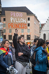 Demonstration für Lesbische Sichtbarkeit München