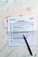 Stimmzettel Sozialwahl 2023