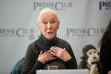 Jane Goodall bei der Pressekonferenz zum Day of Hope in München