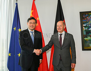 Deutschland-Berlin-OLAF Scholz-China-Qin Gang-Meeting