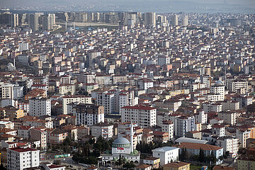 Istanbul  Tuerkei  Luftbildaufnahme der Stadt