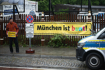 Kundgebung von München ist Bunt gegen den Aufritt von Daniele Ganser