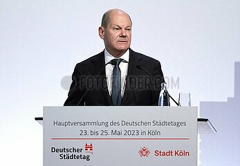 Olaf Scholz am 24.05.2023 beim Deutschen Staedtetag