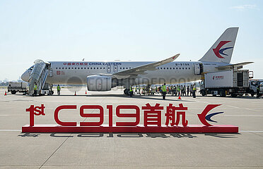 CHINA-SHANGHAI-PASSENGER AIRCRAFT-C919-FIRST COMMERCIAL FLIGHT(CN)