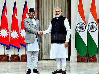 Indien-New Delhi-Nepal Premierminister-Meeting