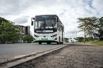 Kenia-Nairobi-Umweltschutz-Elektrizbusse