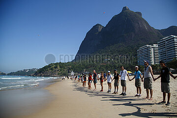 Brasilien-Rio de Janeiro-Welt-Ozeane Day-Strach-Clean