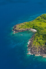 FRANCE  WEST INDIES  GUADELOUPE ISLAND  BOUILLANTE  COUSTEAU RESERVE  AERIAL VIEW OF THE GRAND ILET PIGEON
