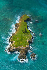 FRANCE  WEST INDIES  GUADELOUPE  ISLAND OF MARIE-GALANTE  AERIAL VIEW OF THE ILET OF VIEUX FORT