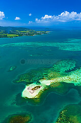 FRANCE  WEST INDIES  GUADELOUPE ISLAND  GRAND CUL-DE-SAC MARIN  AERIAL VIEW OF THE ISLETS OF CARENAGE AND BLANC ISLET