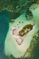 FRANCE  WEST INDIES  GRAND CUL-DE-SAC MARIN  GUADELOUPE ISLAND  ISLETS OF CARENAGE  AERIAL VIEW OF BLANC ISLET