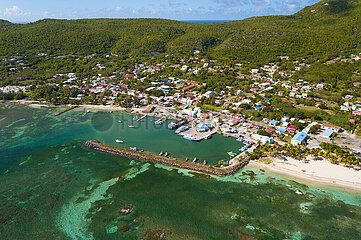 FRANCE  GUADELOUPE  LA DESIRADE ISLAND  BEAUSEJOUR  (AERIAL VIEW)