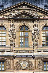 FRANCE. PARIS (75) 1ST DISTRICT. LOUVRE MUSEUM. THE CLOCK PAVILION