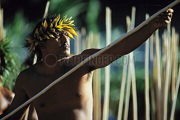 FRENCH POLYNESIA. TAHITI. PAPEETE FAA'A. SONG AND DANCE COMPETITION DURING THE HEIVA TAHITI FESTIVAL IN JULY  THE MOST IMPORTANT FESTIVAL IN TAHITI