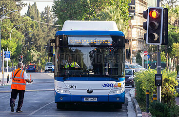 Zypern-Nicosia-China-Elektrikbusse