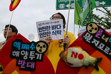 Südkorea-Seoul-Japan-Nuke-Abwasserentladungs-Protest