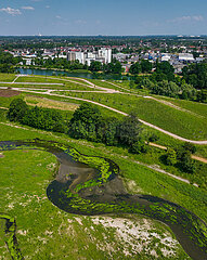 EMSCHERLAND  Erlebnispark  renaturierte Emscher  Emscherumbau  Recklinghausen  Castrop-Rauxel  Nordrhein-Westfalen  Deutschland