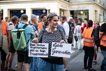 Letzte Generation Protestmarsch in München