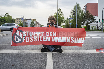 Blockade der Letzten Generation in München