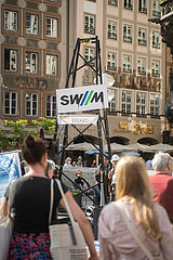 Protestaktion des Netzwerk für saubere Energie München
