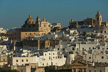 ITALY. PUGLIA REGION. ITRI ??VALLEY. VILLAGE OF OSTUNI  LISTED AS WORLD HERITAGE OF HUMANITY BY UNESCO