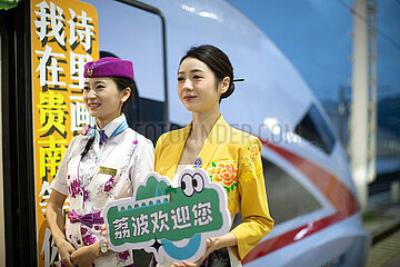 China-Guizhou-Guiyang-Libo-Hochgeschwindigkeits-Eisenbahn-Operation (CN)