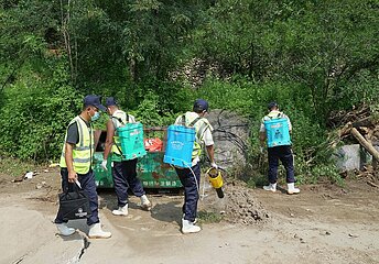 China-Hebei-Laishui County-Flood-Dissinfektion (CN)