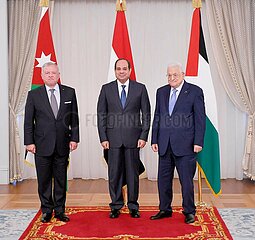 Ägypten-neuer Alamein-Präsident-Jordan-Palästinenspalte-Lader-Speak-Trapartite-Konferenz