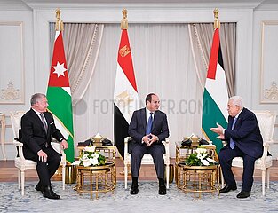 Ägypten-neuer Alamein-Präsident-Jordan-Palästinenspalte-Lader-Speak-Trapartite-Konferenz